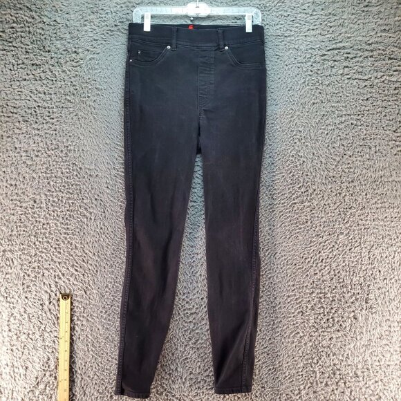 Spanx Jeans Womens Medium Tall Black Stretch Jegging Slimming Denim - Picture 1 of 9